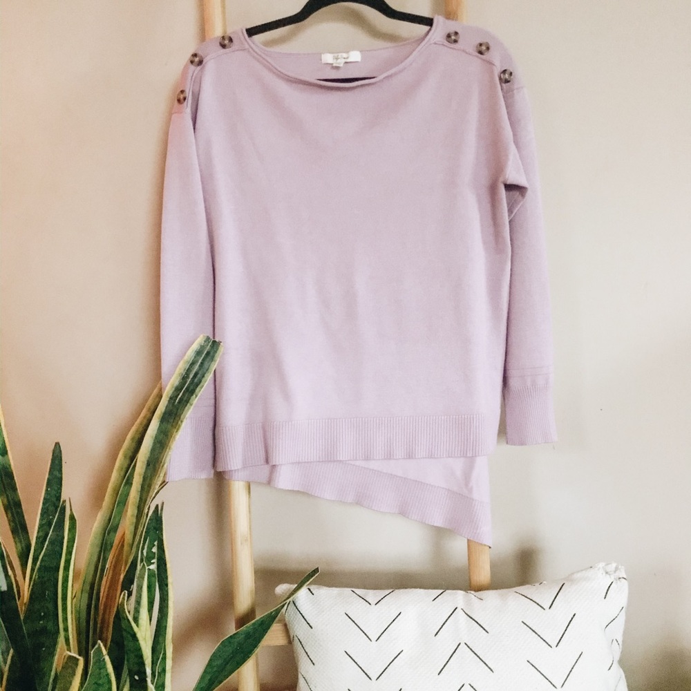 Pink buttoned detail sweater